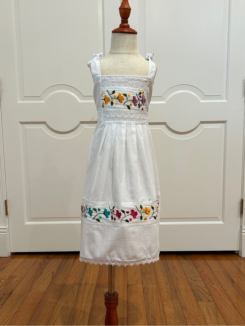 Mexican Girls Dress With Hand Embroidered.